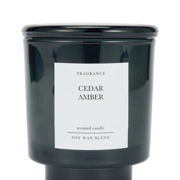 Anko Navy Glass Candle
