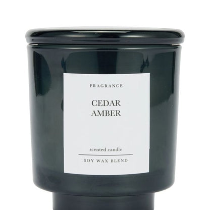 Anko Navy Glass Candle