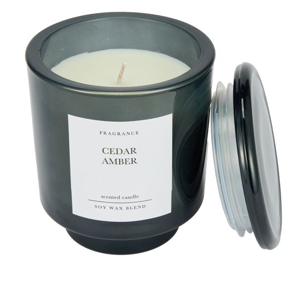 Anko Navy Glass Candle