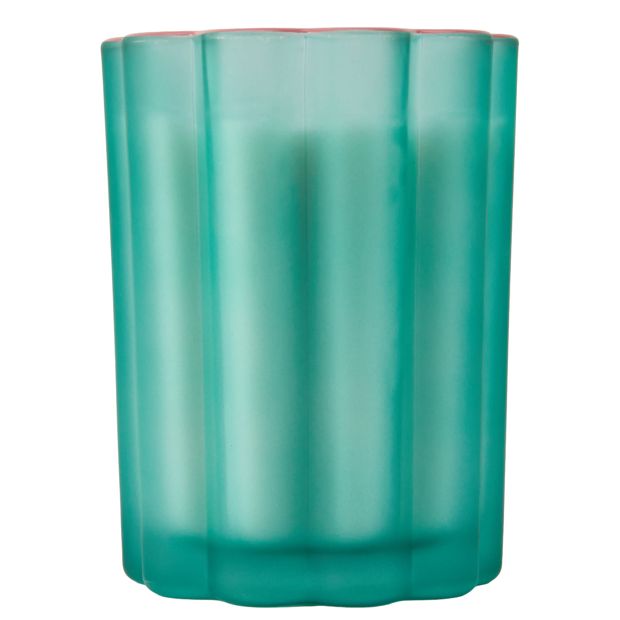 Anko Scallop Glass Candle - Green