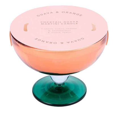 Guava Martini Scented Candle in Cocktail Glass