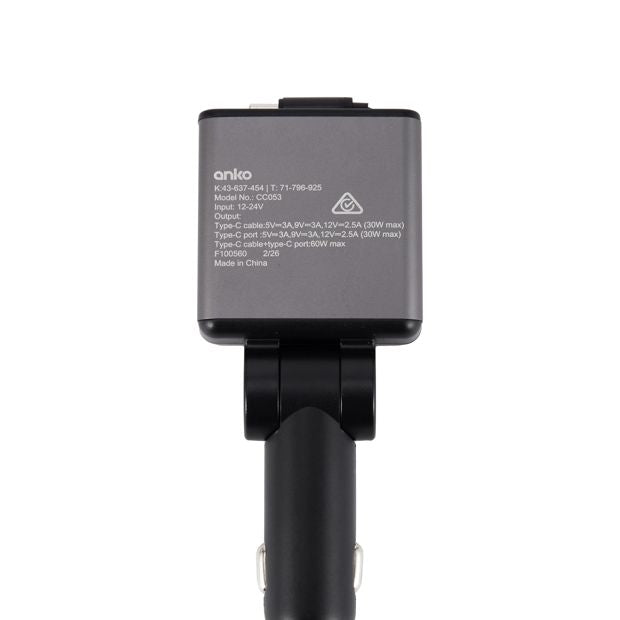 Anko Car Charger with Inbuilt Lead