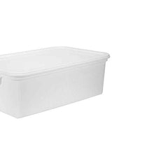 42L Ribbed Storage Tub with Handles - White