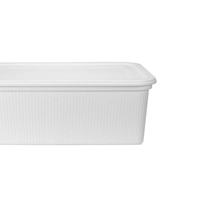 Anko 42L Ribbed Storage Tub - White