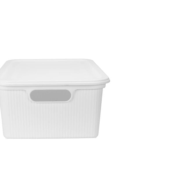 Anko 42L Ribbed Storage Tub - White