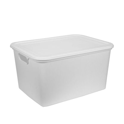 Anko 75L Ribbed Storage Tub - White