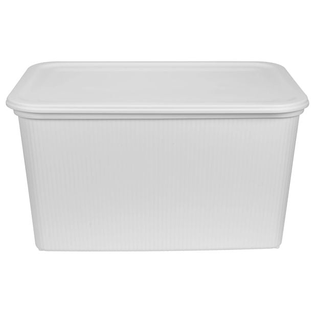 Anko 75L Ribbed Storage Tub - White