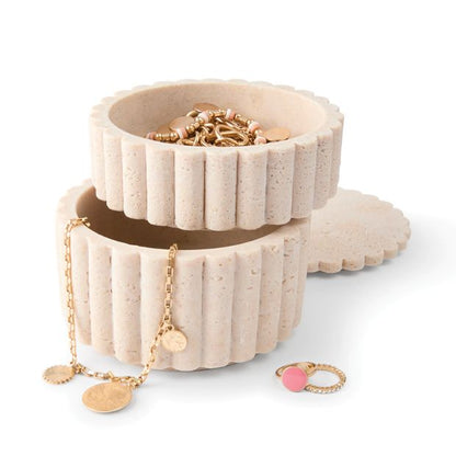 Anko Travertine Look Trinket Box Set