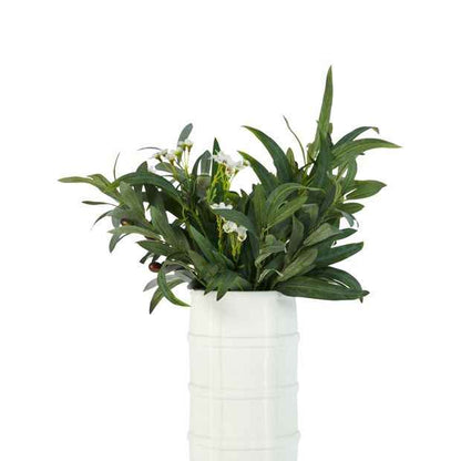 Ceramic Lattice Vase - Decorative Home Accent