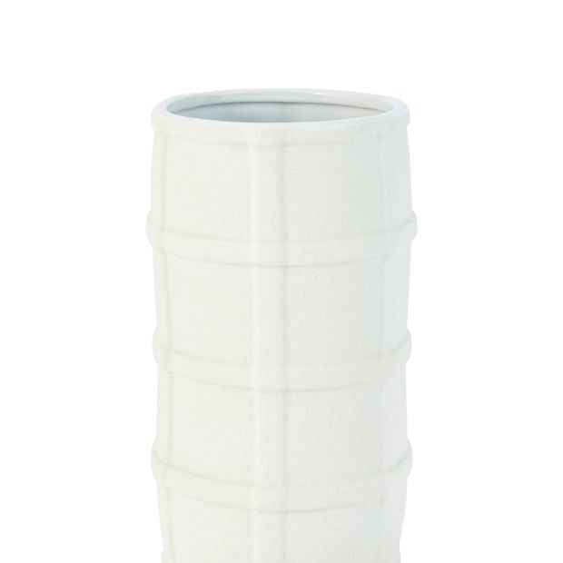 Ceramic Lattice Vase - Decorative Home Accent
