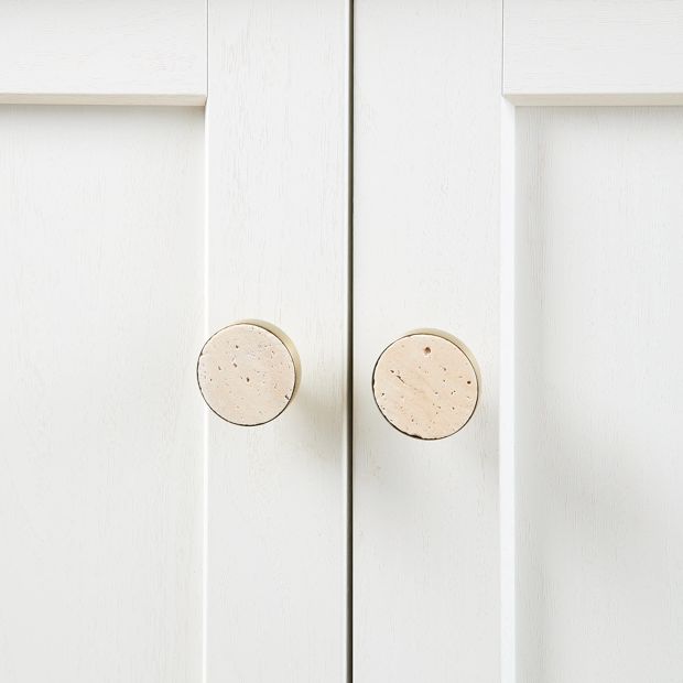 Travertine Finish Cabinet Handles - Two Pack