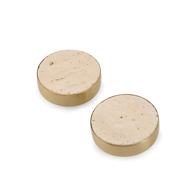 Travertine Finish Cabinet Handles - Two Pack