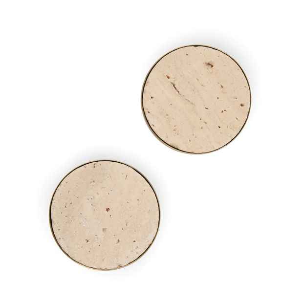 Travertine Finish Cabinet Handles - Two Pack