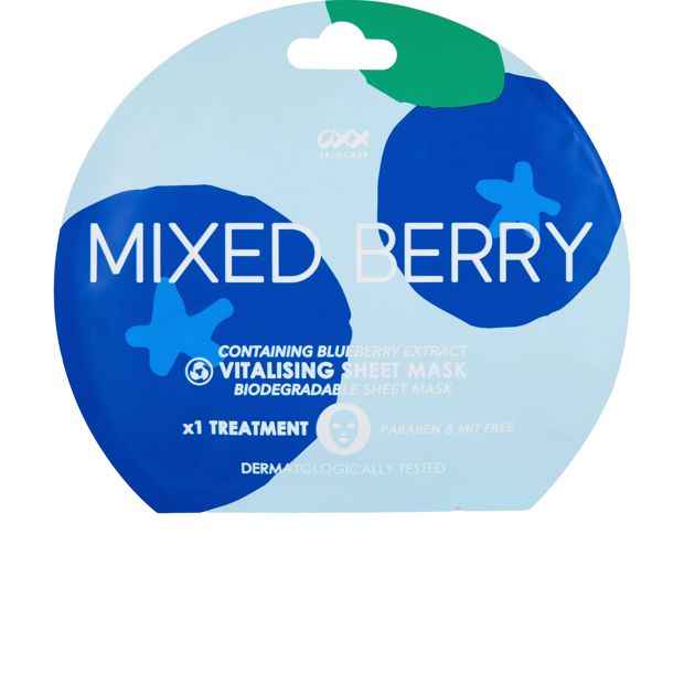 OXX Skincare Mixed Berry Vitalising Sheet Mask - Blueberry Extract