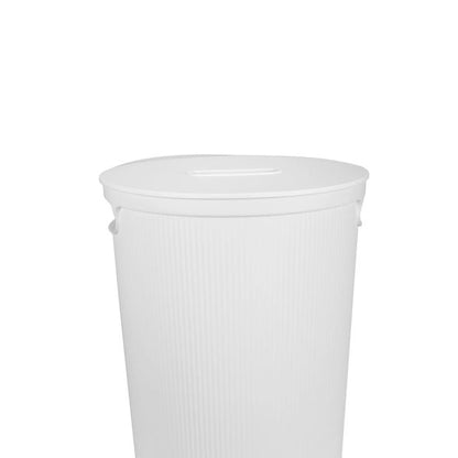 Anko 70 Litre Ribbed Laundry Hamper - White