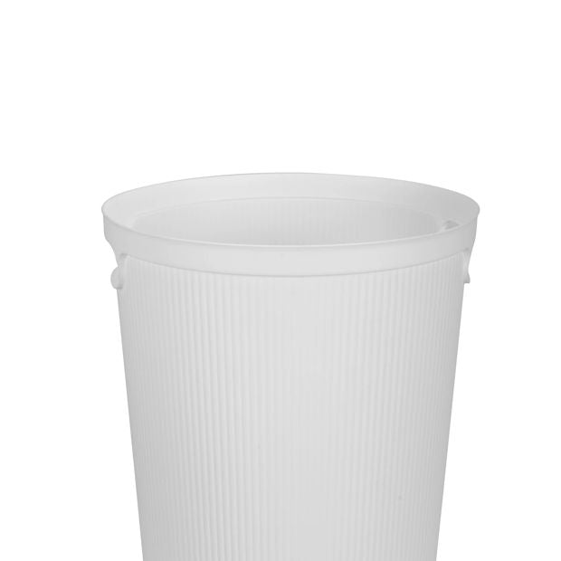 Anko 70 Litre Ribbed Laundry Hamper - White