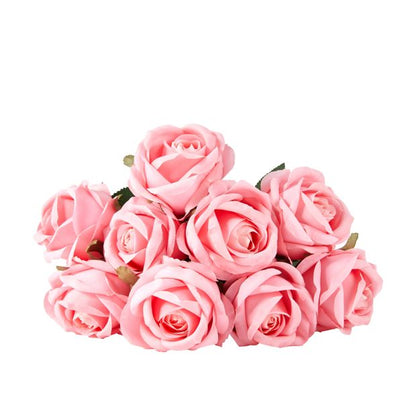 Anko Artificial Pastel Pink Roses Bunch