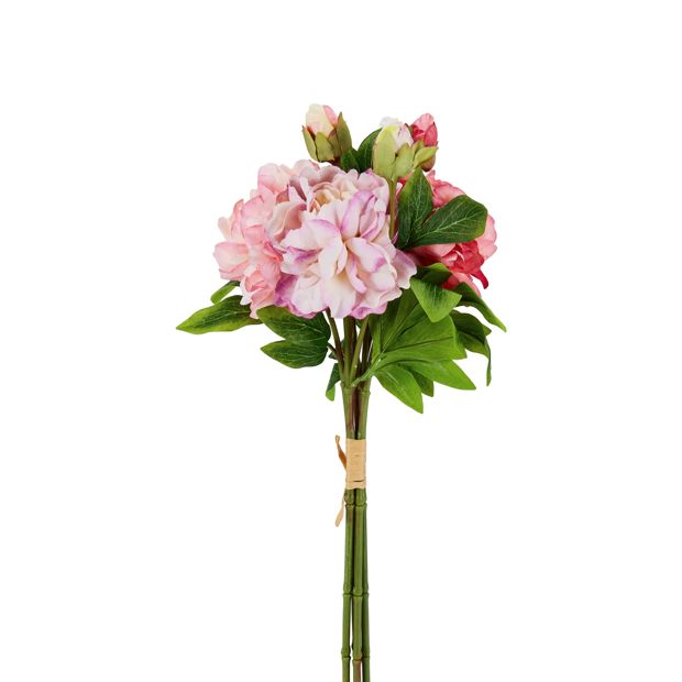 Anko Artificial Red and Pink Peony Bunch