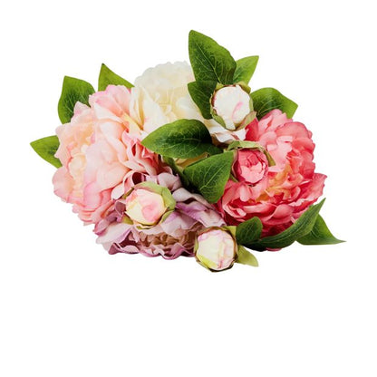 Anko Artificial Red and Pink Peony Bunch