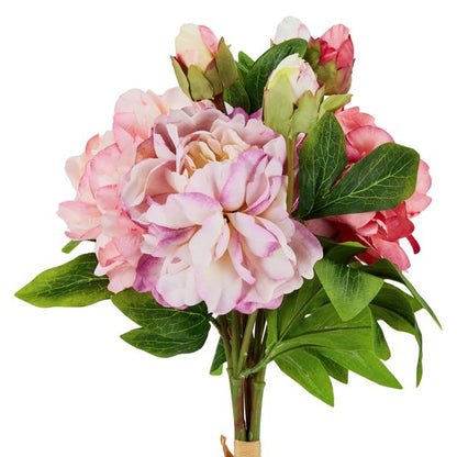 Anko Artificial Red and Pink Peony Bunch