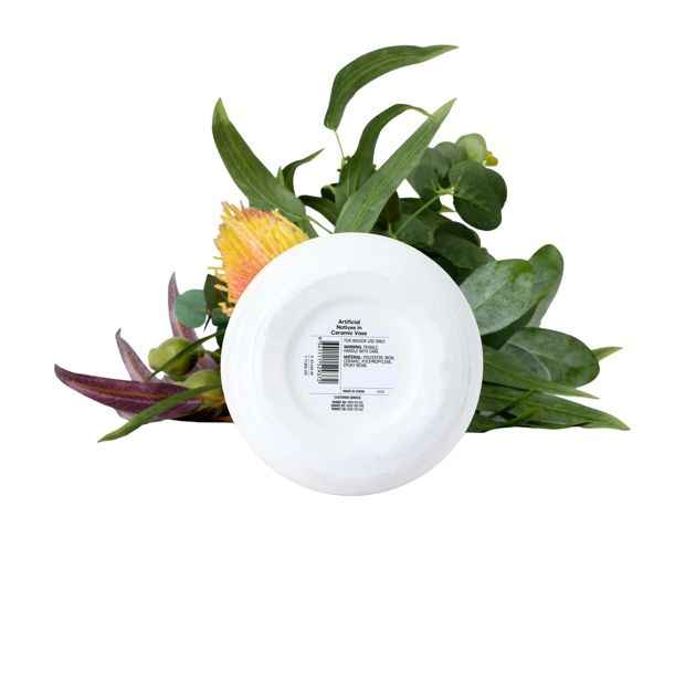 Anko Artificial Natives in Ceramic Vase