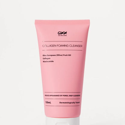 OXX Skincare Collagen Foaming Cleanser 150ml - Olea Europaea (Olive) Fruit Oil - Collagen and Niacinamide