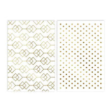 12 Pack Hallmark Blank Cards - Gold Pattern