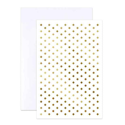 12 Pack Hallmark Blank Cards - Gold Pattern