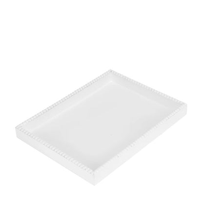 Anko White Textured Edge Decor Tray
