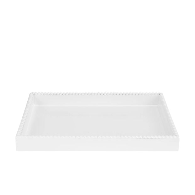 Anko White Textured Edge Decor Tray