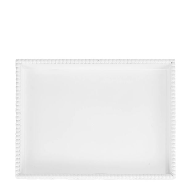 Anko White Textured Edge Decor Tray