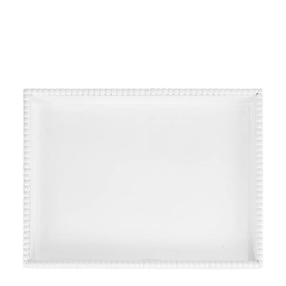 Anko White Textured Edge Decor Tray