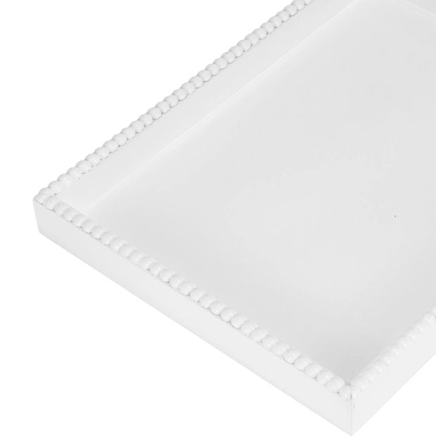 Anko White Textured Edge Decor Tray