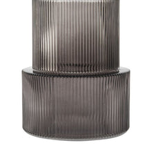 Anko Ribbed Smoke Glass Vase