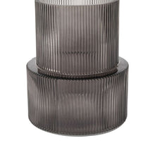 Anko Ribbed Smoke Glass Vase