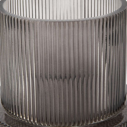 Anko Ribbed Smoke Glass Vase