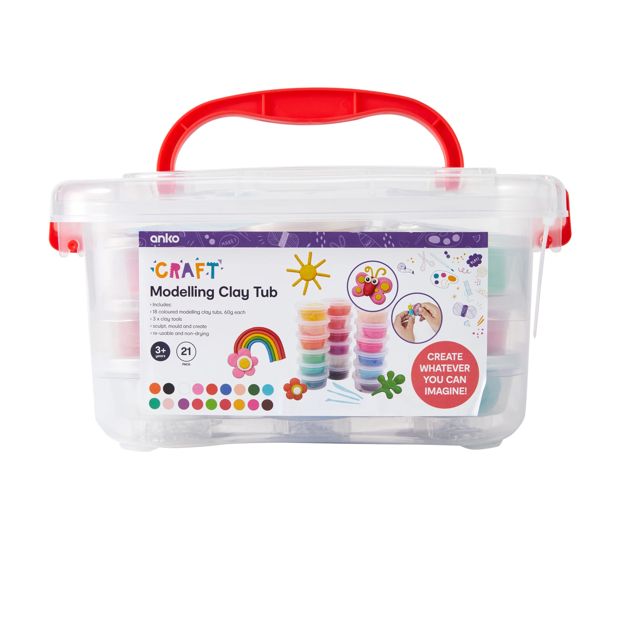 Anko 21 Pack Modelling Clay Tub
