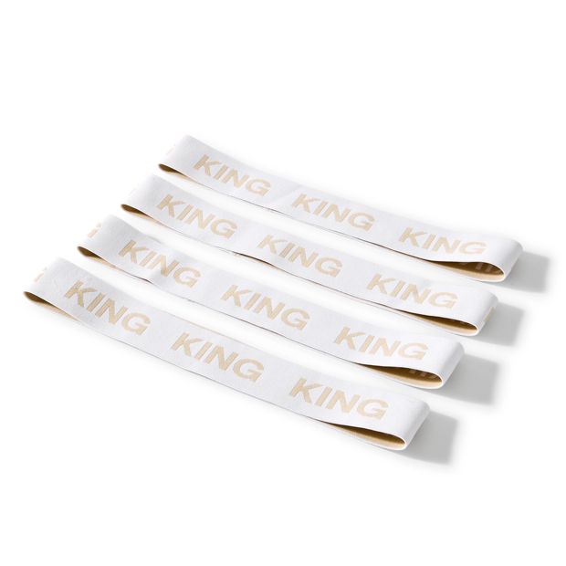 4 Pack Linen Bed Storage Bands, King - Anko