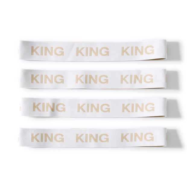 4 Pack Linen Bed Storage Bands, King - Anko