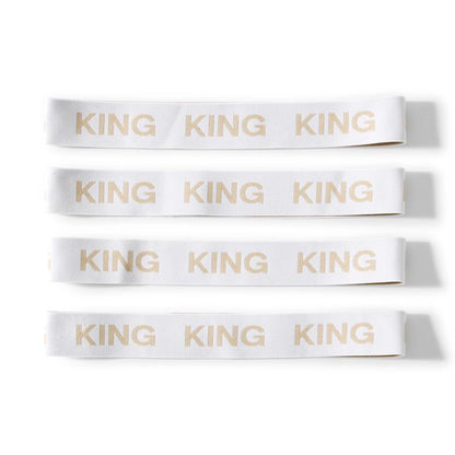 4 Pack Linen Bed Storage Bands, King - Anko