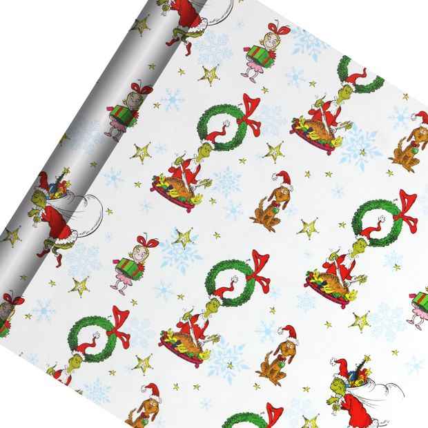 Hallmark Dr Seuss Christmas Wrapping Paper Roll - The Grinch