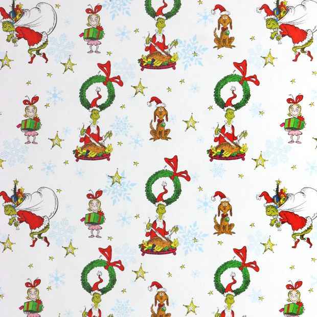 Hallmark Dr Seuss Christmas Wrapping Paper Roll - The Grinch