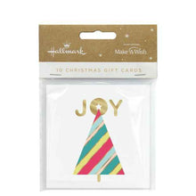 10 Pack Hallmark Christmas Gift Cards - Merry Lettering