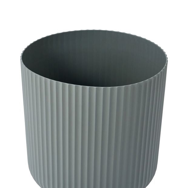 Anko 38cm Linear Plastic Pot - Dark Grey