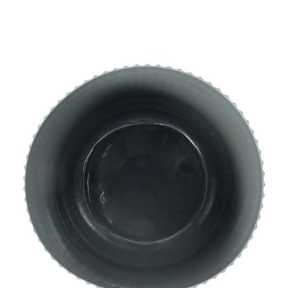 Anko 38cm Linear Plastic Pot - Dark Grey