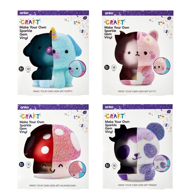 Anko Make Your Own Sparkle Gem Vinyl Set - Assorted