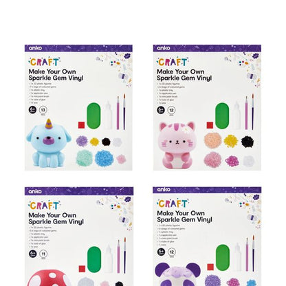 Anko Make Your Own Sparkle Gem Vinyl Set - Assorted