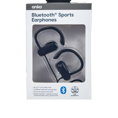 Anko Bluetooth Sports Earphones - Black