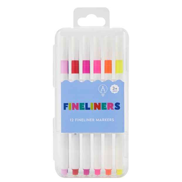 12-Pack Fine Tip Colouring Markers