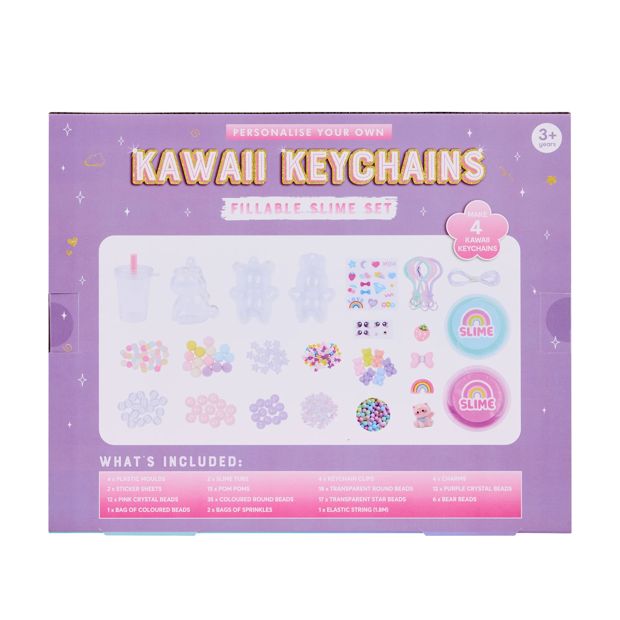 Anko Personalise Your Own Kawaii Keychains Fillable Slime Set